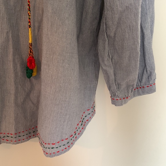 Velvet by Graham & Spencer Women's Neena Embroidered Smocked Shirt - Picture 7 of 10